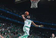 Jaylen Brown anotó 22 puntos y lideró el ataque de Celtics en el duelo contra Mavericks
