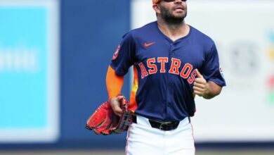 José Altuve no atrapó elevados en su debut en el left fied