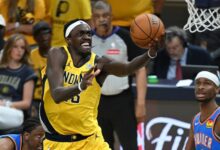 Pascal Siakam logró una doble decena y fue figura de Pacers frente a Thunder