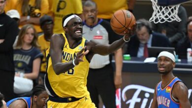Pascal Siakam logró una doble decena y fue figura de Pacers frente a Thunder