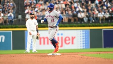 Luis Torrens sacó la pelota en Comerica Park