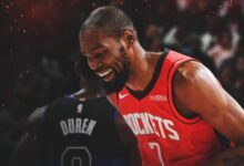 Kevin Durant fue la gran figura ofensiva de Rockets de Houston