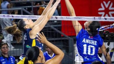 Mariángel Méndez (izquierda) sobresalió para Spor Caracas Voley