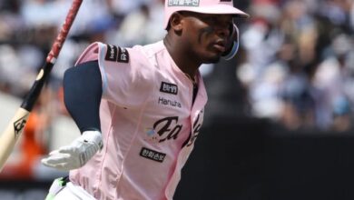 Yonathan Perlaza despachó su noveno jonrón de la temporada en Corea del Sur