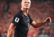Erling Haaland logró un doblete el lunes frente a Senegal