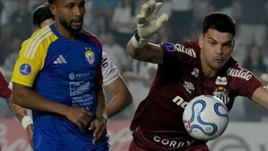 UCV no pudo ser competitivo ante Santos en la eliminatoria a doble partido