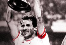 Franco Baresi ganó tres Ligas de Campeones con el AC Milan de Italia