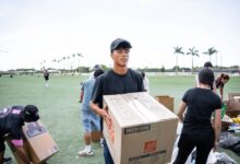 Los futbolistas de Inter Miami ayudaron a empacar los productos que se enviarán a los damnificados de Venezuela