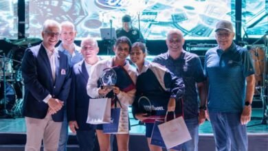 Los ganadores del Abierto de Tenis del Guataparo Country Club recibieron sus premios